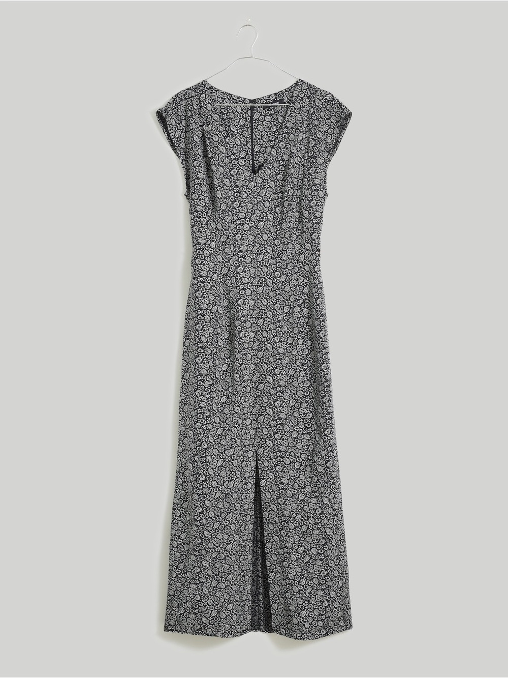Madewell Floral Cupro V-Neck Midi Dress Size 8
